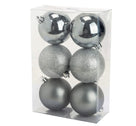 Ensemble de boules de Noël Cosy&Trendy - Argent - Cosy@Home - 8 cm - 6 pièces