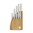 Bloc de couteaux BerlingerHaus Mat Crème 10 pièces - Couteau de chef, Couteau à pain, Couteau Santoku, Couteau d'office, Éplucheur & 4 Couteaux à steak