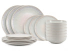 Service de table Cookinglife Nola Beige reactive glaze 18 pièces / 6 personnes - 6 assiettes à dîner, 6 assiettes à petit-déjeuner et 6 bols