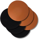 Set de dessous de verre Cookinglife - en cuir vegan - ø 10 cm - 6 pièces