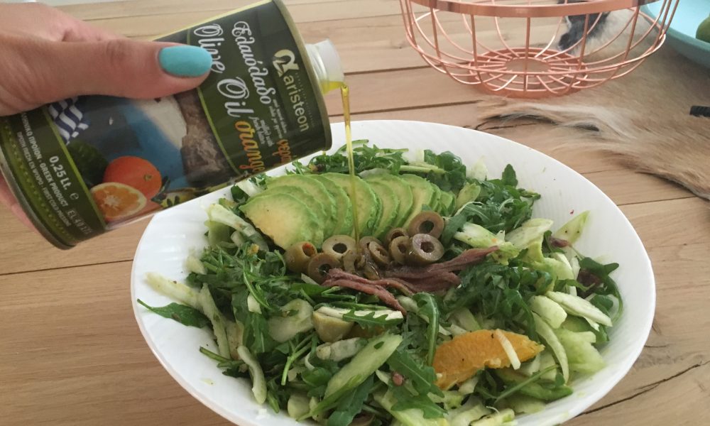 Salade fraîche au fenouil, avocat et orange