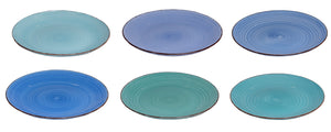 Ensemble d'assiettes de dîner Cookinglife - Delice Blue - ø 26,5 cm - 6 pièces