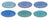 Ensemble d'assiettes de dîner Cookinglife - Delice Blue - ø 26,5 cm - 6 pièces