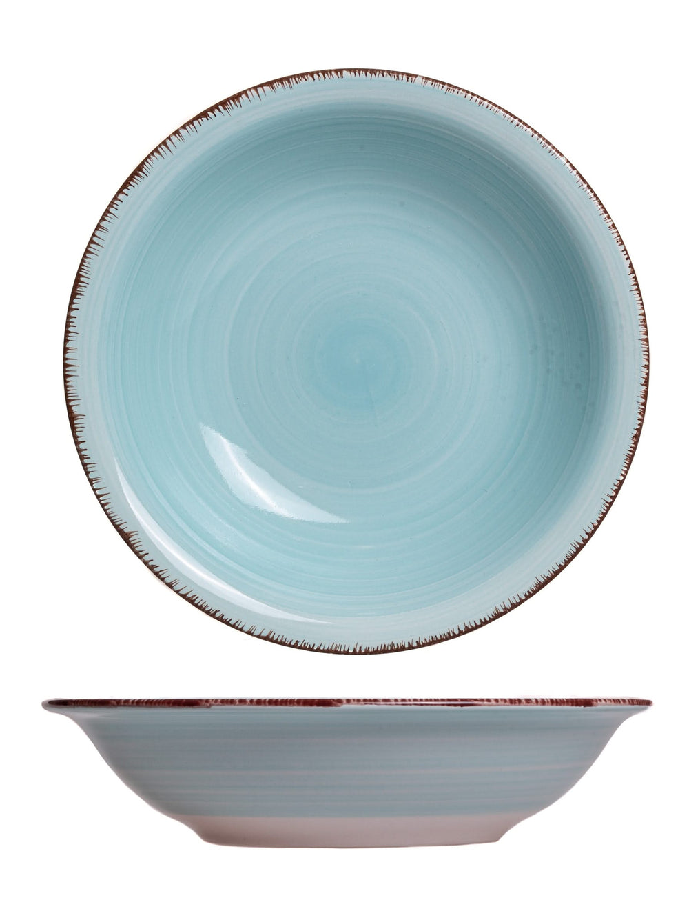 Set d'assiettes Cookinglife - Assiettes a pâtes - Delice Blue - 21 cm - 6 pièces
