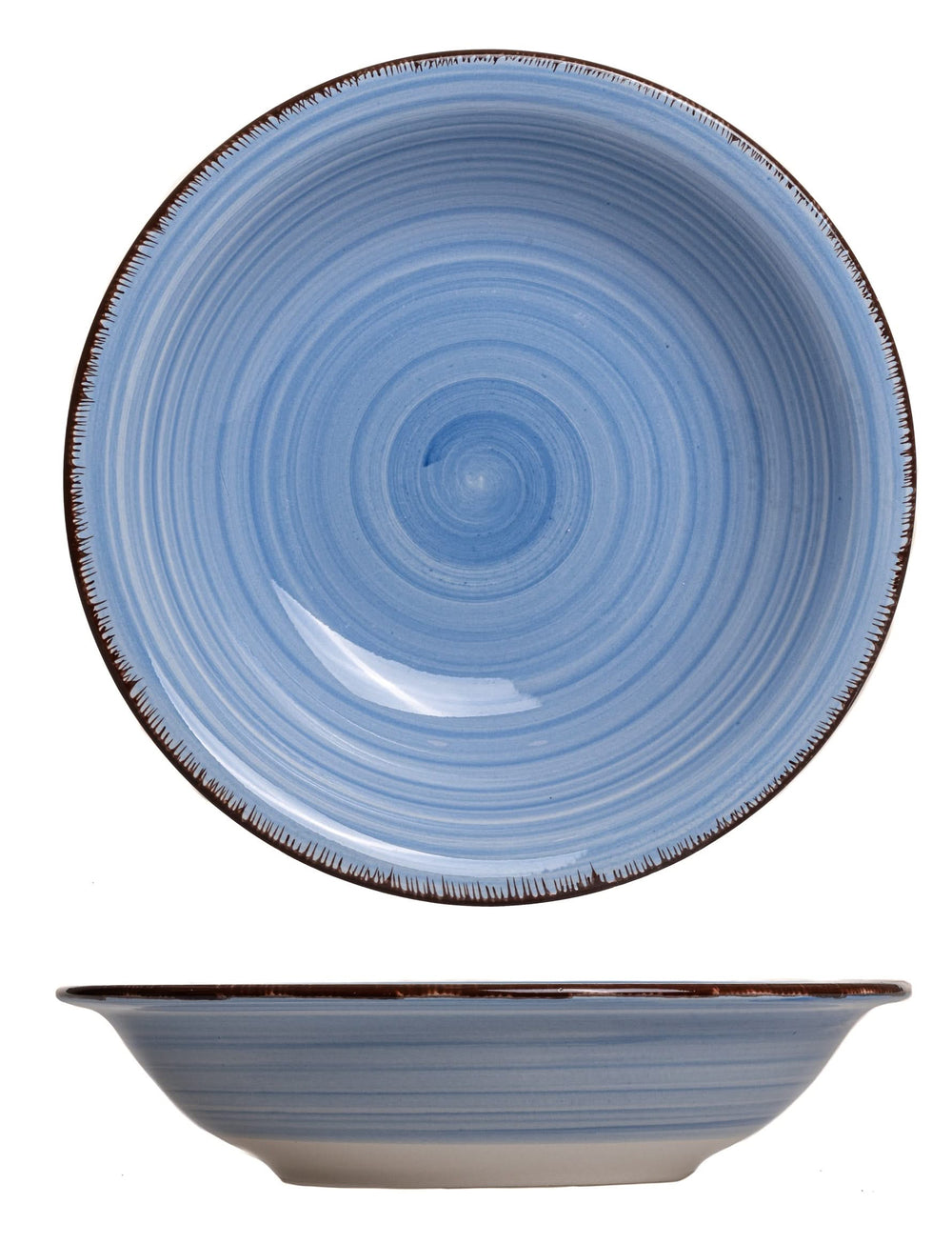 Set d'assiettes Cookinglife - Assiettes a pâtes - Delice Blue - 21 cm - 6 pièces