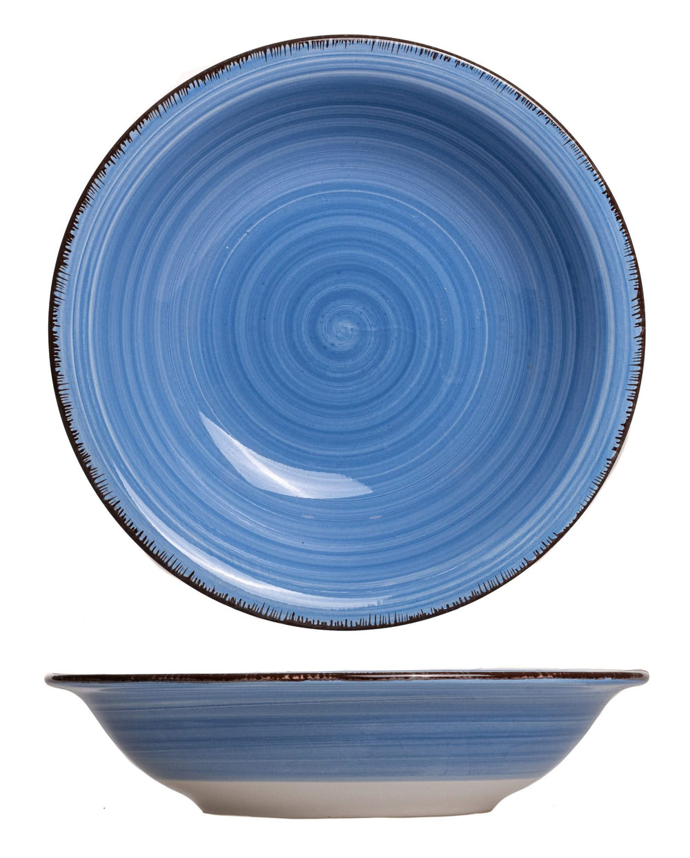 Set d'assiettes Cookinglife - Assiettes a pâtes - Delice Blue - 21 cm - 6 pièces