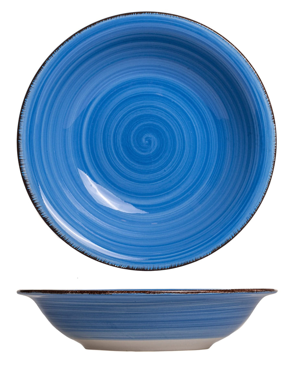 Set d'assiettes Cookinglife - Assiettes a pâtes - Delice Blue - 21 cm - 6 pièces