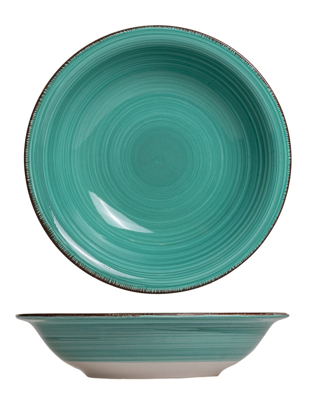 Set d'assiettes Cookinglife - Assiettes a pâtes - Delice Blue - 21 cm - 6 pièces