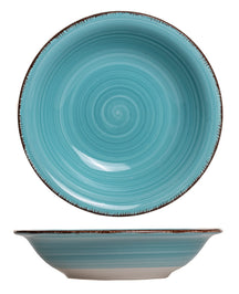 Set d'assiettes Cookinglife - Assiettes a pâtes - Delice Blue - 21 cm - 6 pièces