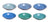 Set d'assiettes Cookinglife - Assiettes a pâtes - Delice Blue - 21 cm - 6 pièces