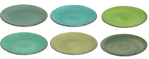 Set d'assiettes Cookinglife - en faïence - Delice Vert - 26,5 cm - 6 pièces