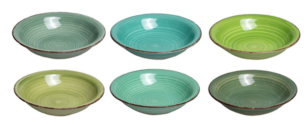 Set d'assiettes Cookinglife - Assiettes à pâtes - Delice - ø21 cm - 6 pièces