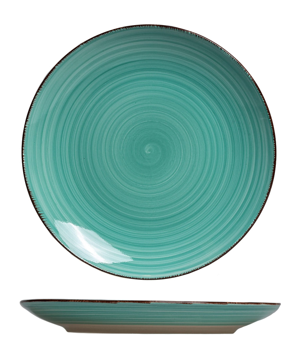 Set d'assiettes Cookinglife - en faïence - Delice Vert - 26,5 cm - 6 pièces