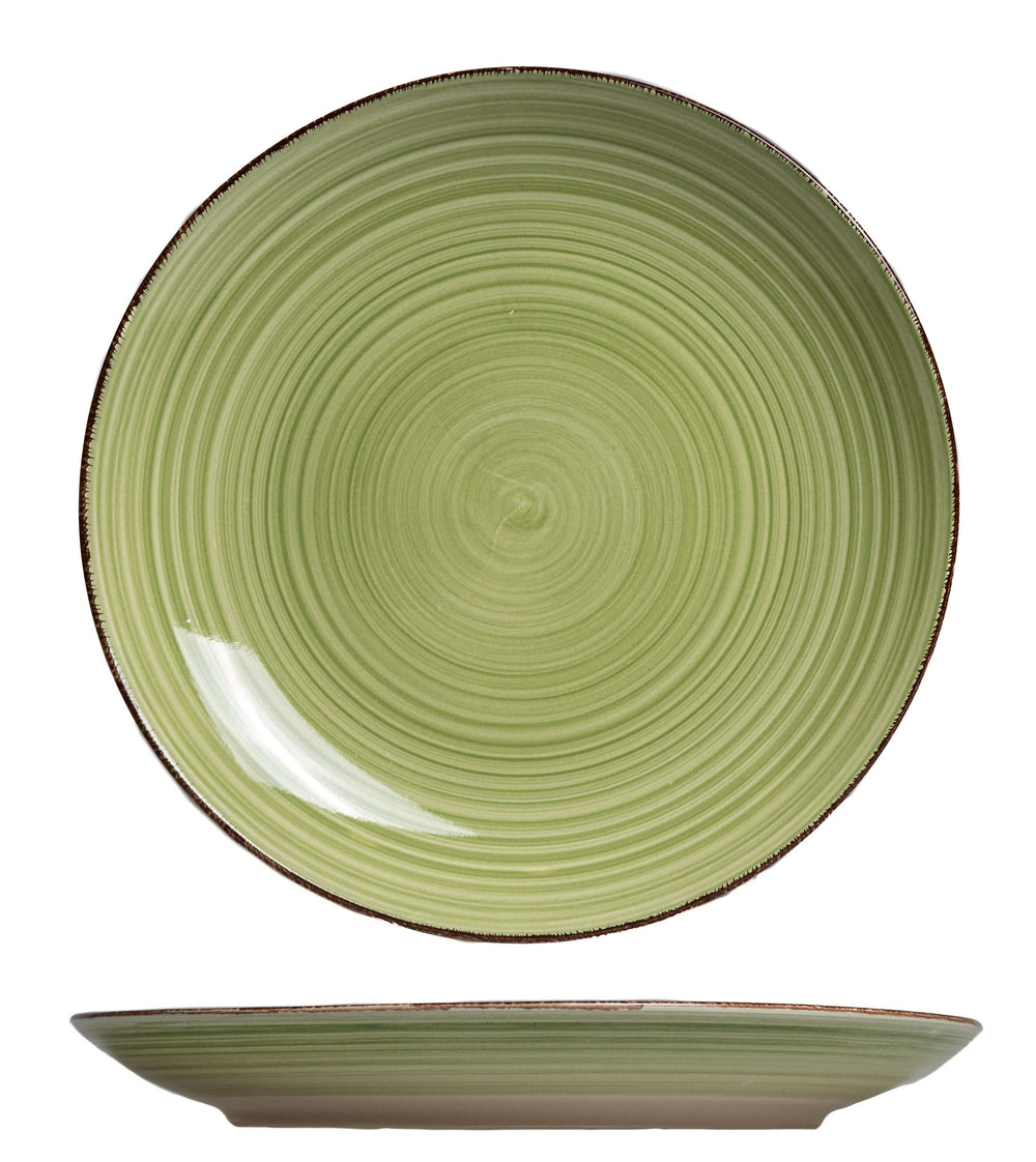 Set d'assiettes Cookinglife - en faïence - Delice Vert - 26,5 cm - 6 pièces