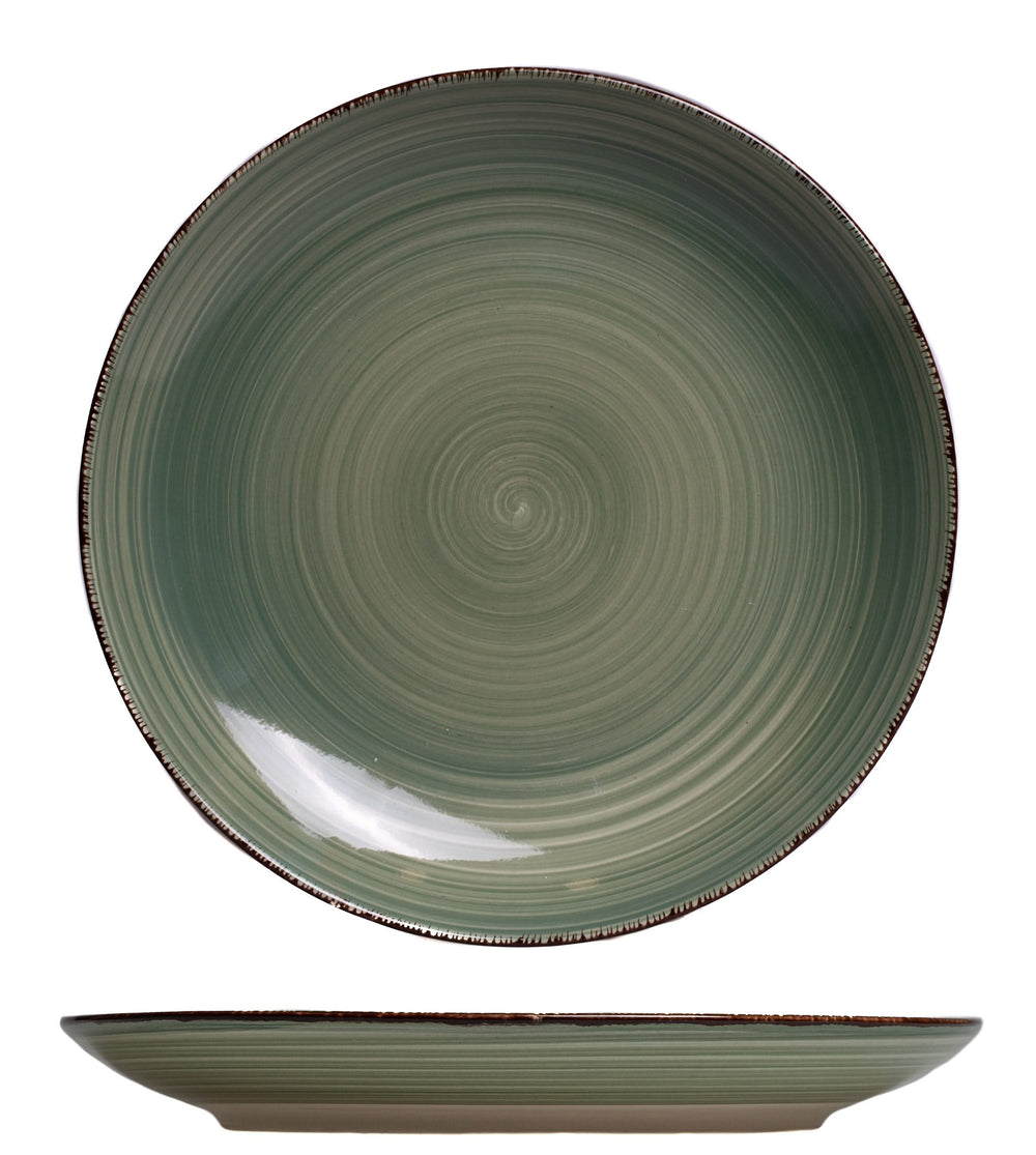 Set d'assiettes Cookinglife - en faïence - Delice Vert - 26,5 cm - 6 pièces