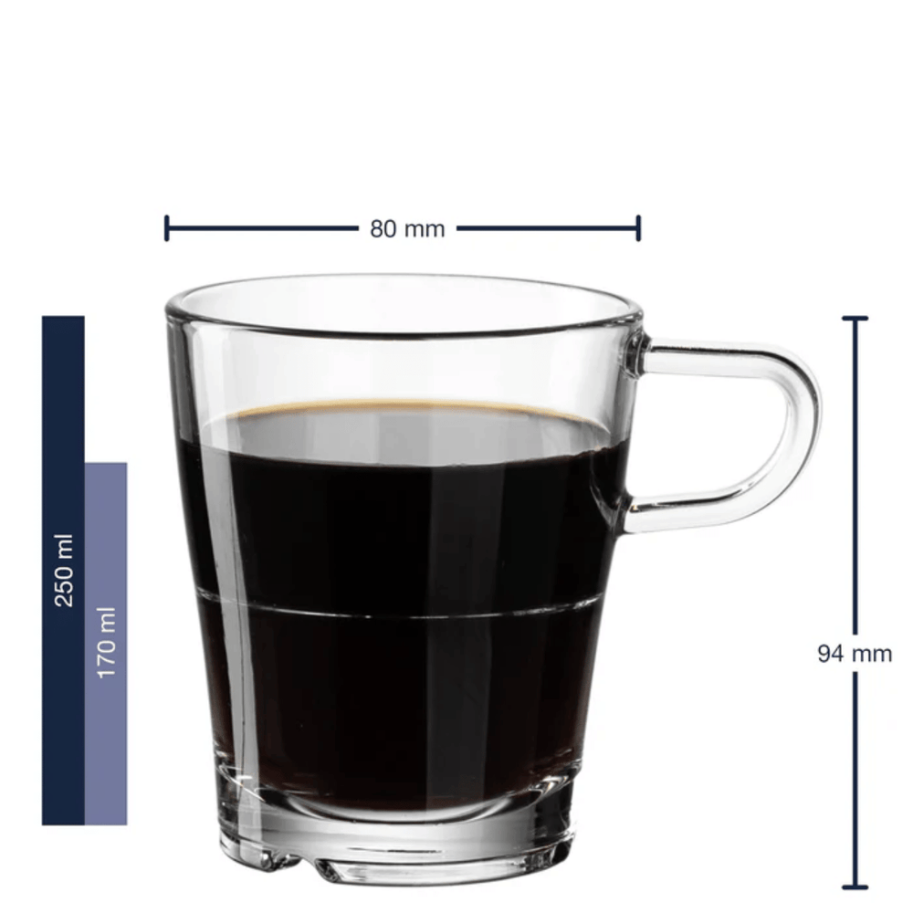 Verres à café Leonardo Senso - Empilables - 250 ml - Lot de 6