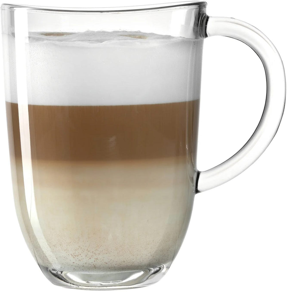 Verres à Latte Macchiato Leonardo - Napoli 380 ml + 2 cuillères - Résistants à la chaleur