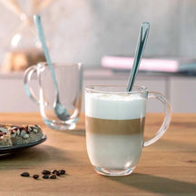 Verres à Latte Macchiato Leonardo - Napoli 380 ml + 2 cuillères - Résistants à la chaleur