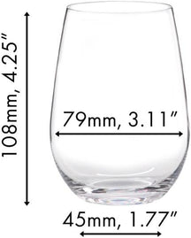 Set de verres a vin Riedel - Verres a vin blanc - O Wine - 375 ml - 4 pièces