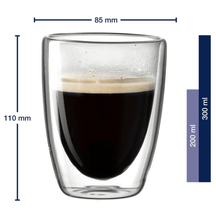 Verres à café Leonardo à double paroi Duo 300 ml - Lot de 2