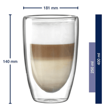 Verres à latte macchiato Leonardo à double paroi - Lot de 2 - 400 ml