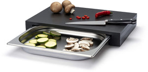 Planche à découper Continenta avec 3 tiroirs en inox - Duracore - 39 x 27 cm