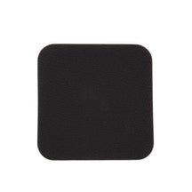 Set de sous-verres Cookinglife - en cuir vegan - Noir/Cognac - 10 cm - 6 pièces