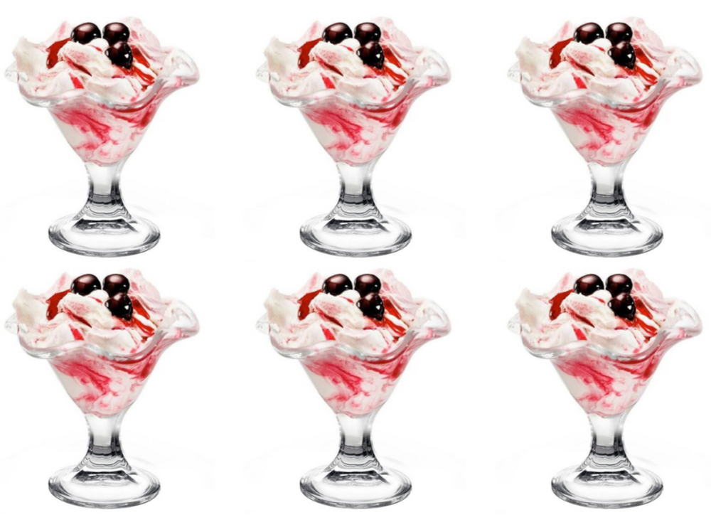 Set de coupes a glace Bormioli Rocco - en verre - Primavera - 240 ml - 6 pieces