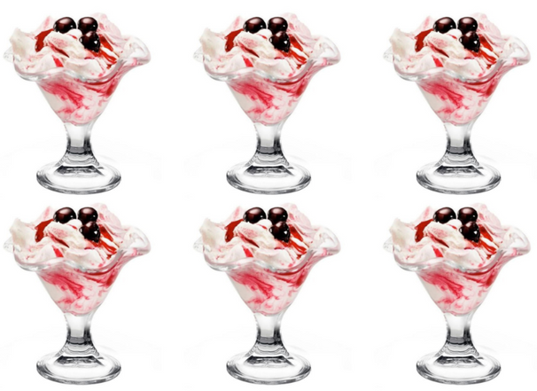 Set de coupes a glace Bormioli Rocco - en verre - Primavera - 240 ml - 6 pieces