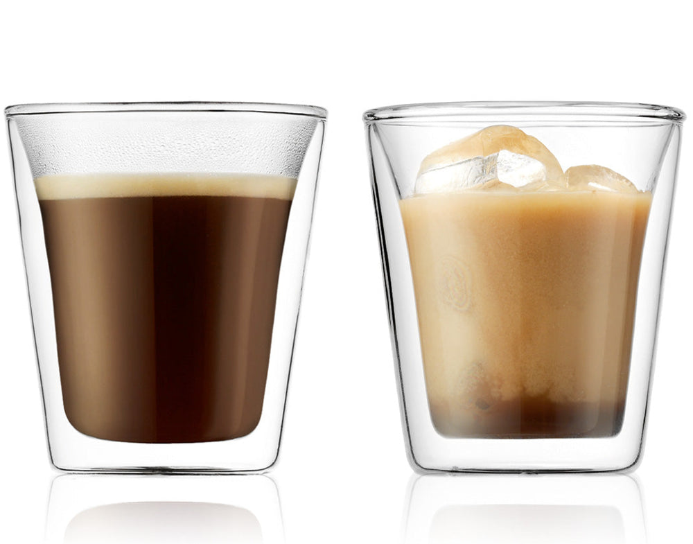 Verre à café et à thé double paroi Bodum Canteen - Valve brevetée - 200 ml - 2 pièces
