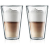 Verre à latte macchiato Bodum à double paroi Canteen - Valve brevetée - 400 ml - 2 pièces