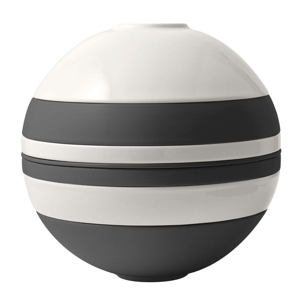 Ensemble de service Villeroy & Boch - 2 personnes - La Boule - Noir - Blanc - 7 pièces