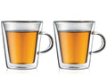 Verre à café et à thé double paroi Bodum avec anse Canteen - Valve brevetée - 200 ml - 2 pièces