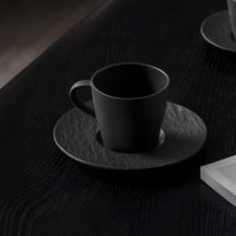 Tasse à café et soucoupe Villeroy & Boch Manufacture Rock - Noir - 160 ml