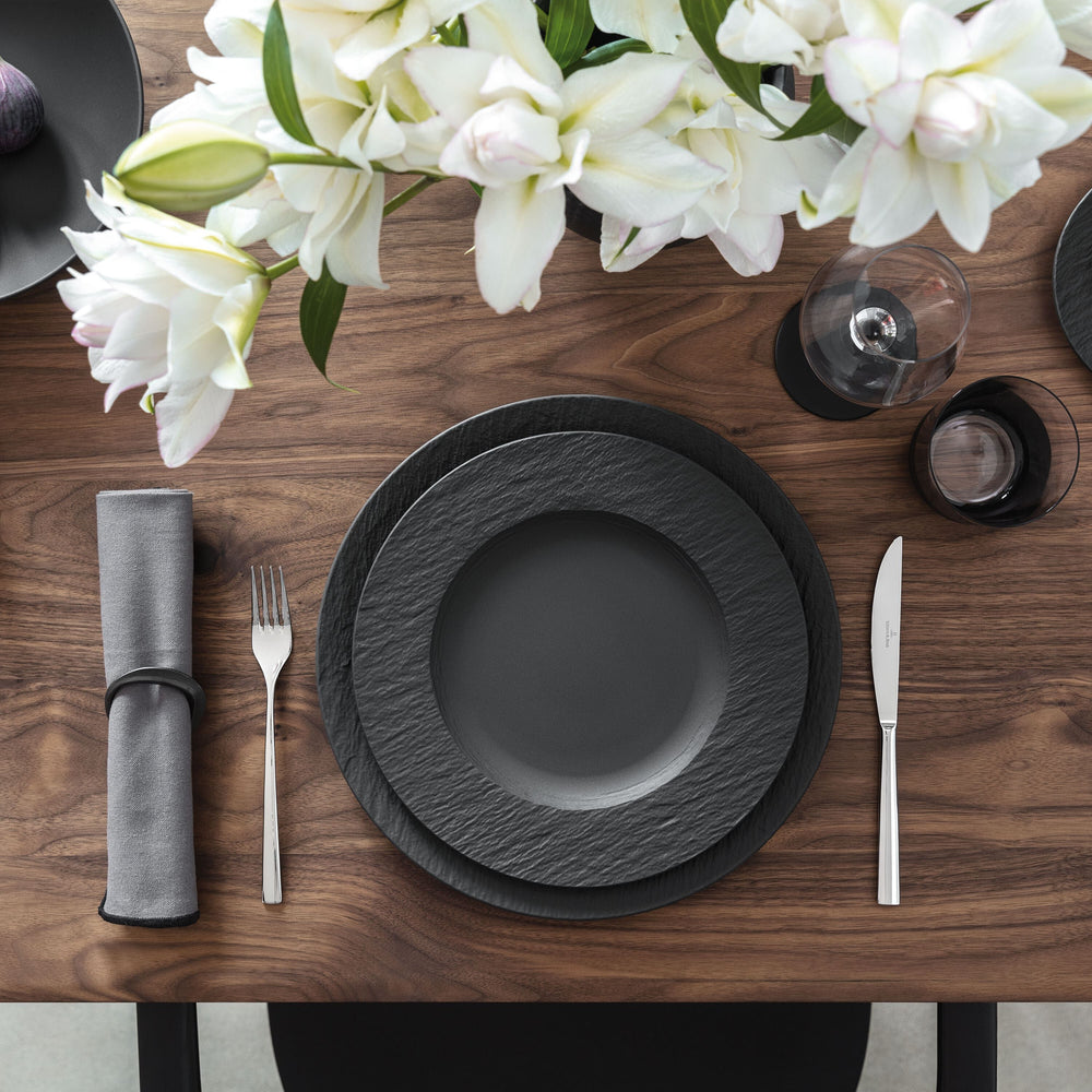 Assiette de table Villeroy & Boch Manufacture Rock - Noir - ø 27 cm