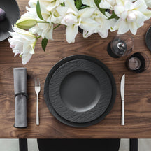 Assiette de table Villeroy & Boch Manufacture Rock - Noir - ø 27 cm