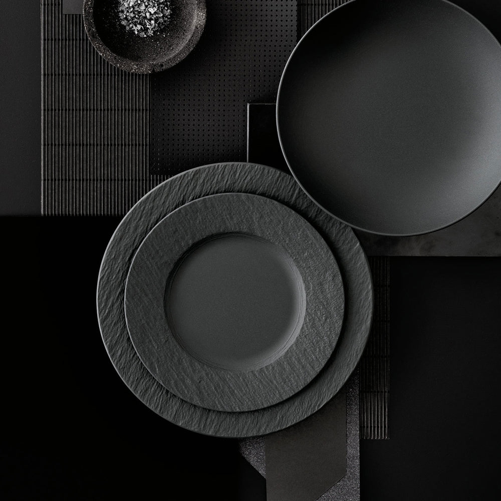 Assiette de table Villeroy & Boch Manufacture Rock - Noir - ø 27 cm