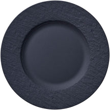 Service de vaisselle Villeroy & Boch Manufacture Rock - Noir - 12 pièces / 4 personnes - 4 Assiette plates, 4 assiettes à petit-déjeuner en 4 assiettes creuses
