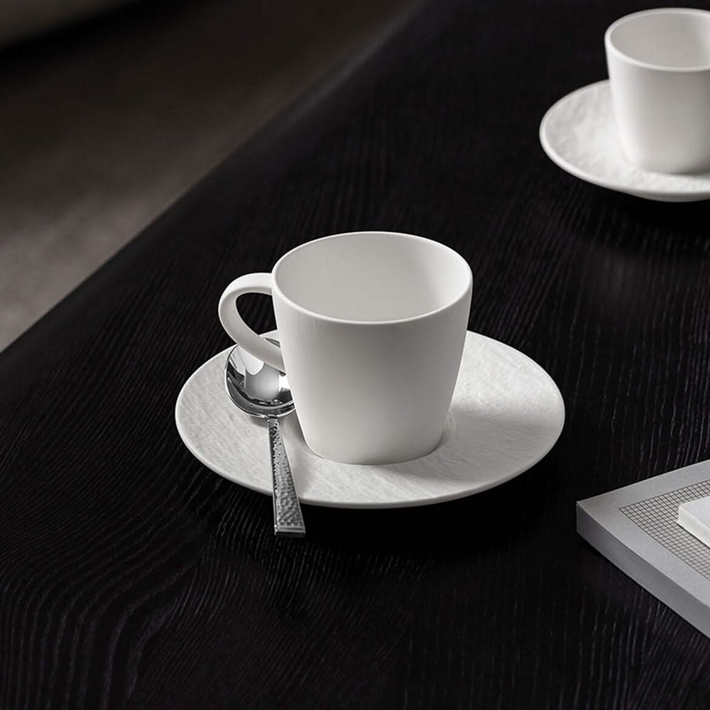 Tasse à café et soucoupe Villeroy & Boch Manufacture Rock - Blanc - 160 ml