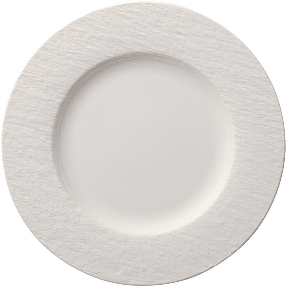 Service de vaisselle Villeroy & Boch Manufacture Rock - Blanc - 12 pièces / 4 personnes - 4 Assiette plates, 4 assiettes à petit-déjeuner en 4 assiettes creuses