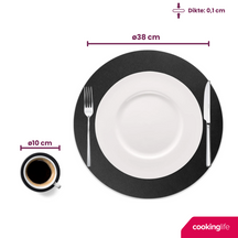 Ensemble de sets de table Cookinglife - Rond - Ø38 cm - 12 pièces