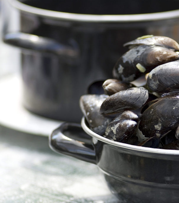 Casserole à moules Cosy & Trendy - en acier émaillé - 5 litres - ø 24 cm