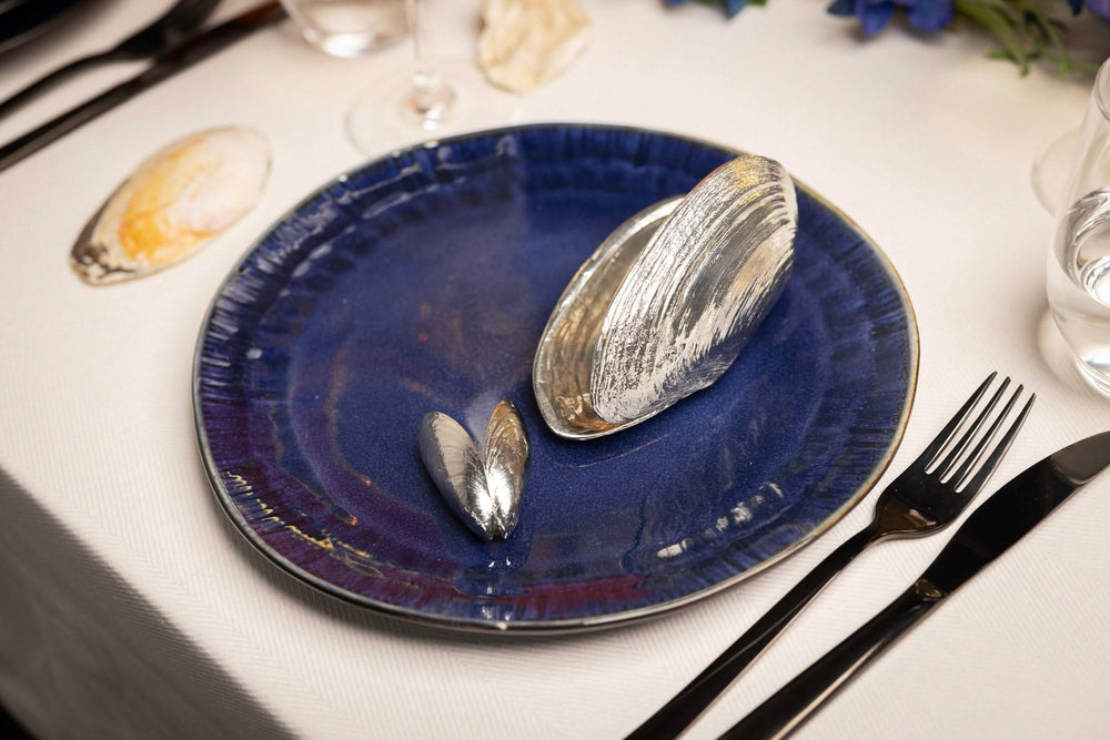Ensemble de couverts à moules Anovi - en étain - Mosselbestek - 55 mm - 2 pièces