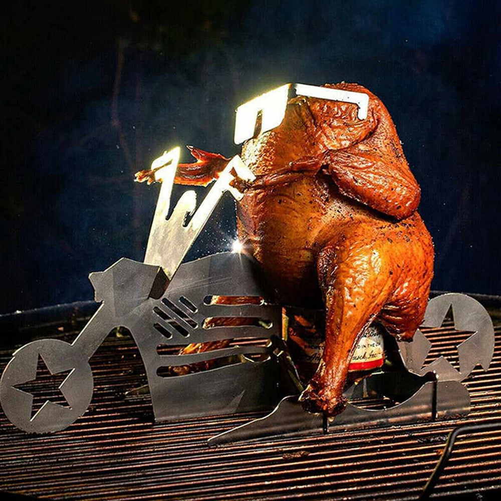 Ensemble de support de canette GrillX - Poulet à la bière - GrillX BBQ - 180 mm