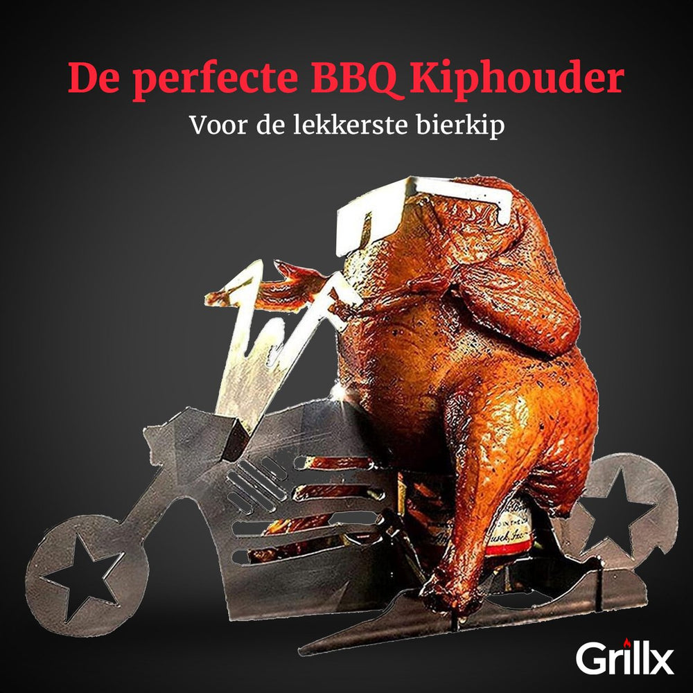 Ensemble de support de canette GrillX - Poulet à la bière - GrillX BBQ - 180 mm
