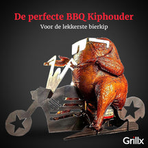 Ensemble de support de canette GrillX - Poulet à la bière - GrillX BBQ - 180 mm