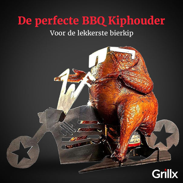 Ensemble de support de canette GrillX - Poulet à la bière - GrillX BBQ - 180 mm