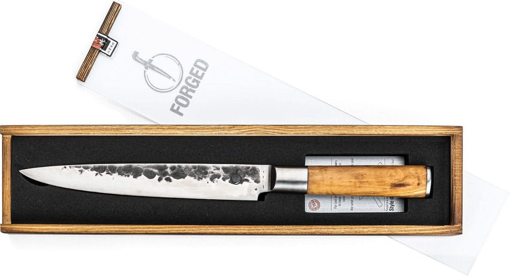 Couteau à viande Forged - Manche en bois d'olivier - Olive - Lame 20,5 cm