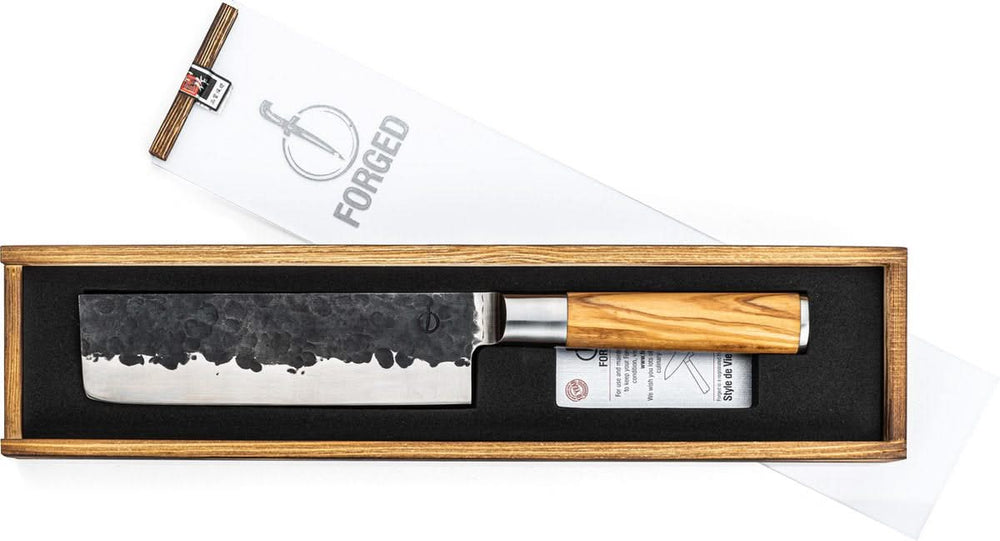 Couteau à hacher Forged - Nakiri - Olive - 17,3 cm - en acier 440C