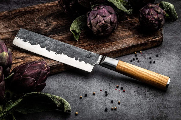 Couteau à hacher Forged - Nakiri - Olive - 17,3 cm - en acier 440C